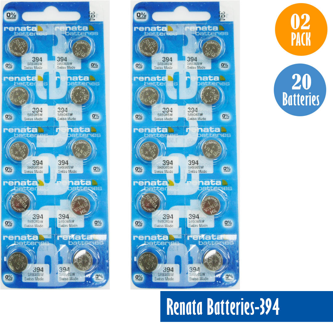 Renata-Batteries-394-1-pack-10-batteries, Replaces-SR936SW, Watch-Batteries, Swiss Made - Universal Jewelers & Watch Tools Inc. 