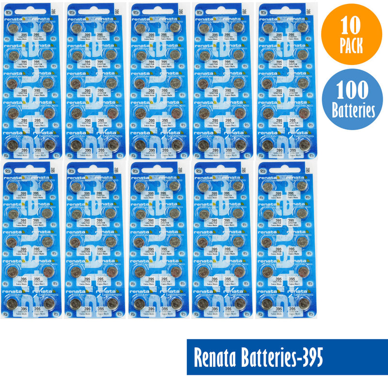 Load image into Gallery viewer, Renata-Batteries-395-1-pack-10-batteries, Replaces-SR927SW, Watch-Batteries, Swiss Made - Universal Jewelers &amp; Watch Tools Inc. 
