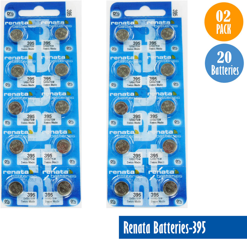 Load image into Gallery viewer, Renata-Batteries-395-1-pack-10-batteries, Replaces-SR927SW, Watch-Batteries, Swiss Made - Universal Jewelers &amp; Watch Tools Inc. 
