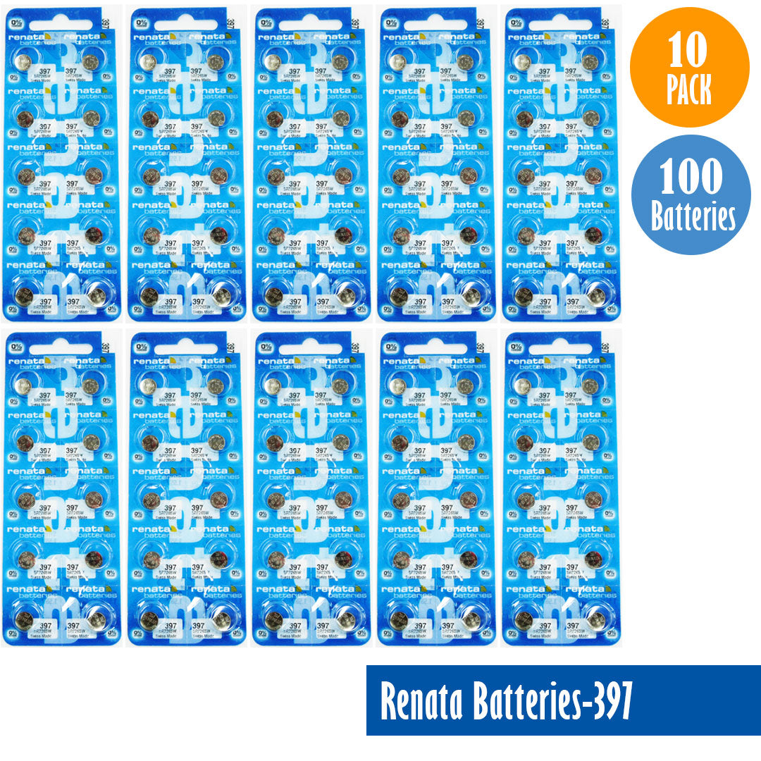 Renata-Batteries-397-1-pack-10-batteries, Replaces-SR926SW, Watch-Batteries, Swiss Made - Universal Jewelers & Watch Tools Inc. 