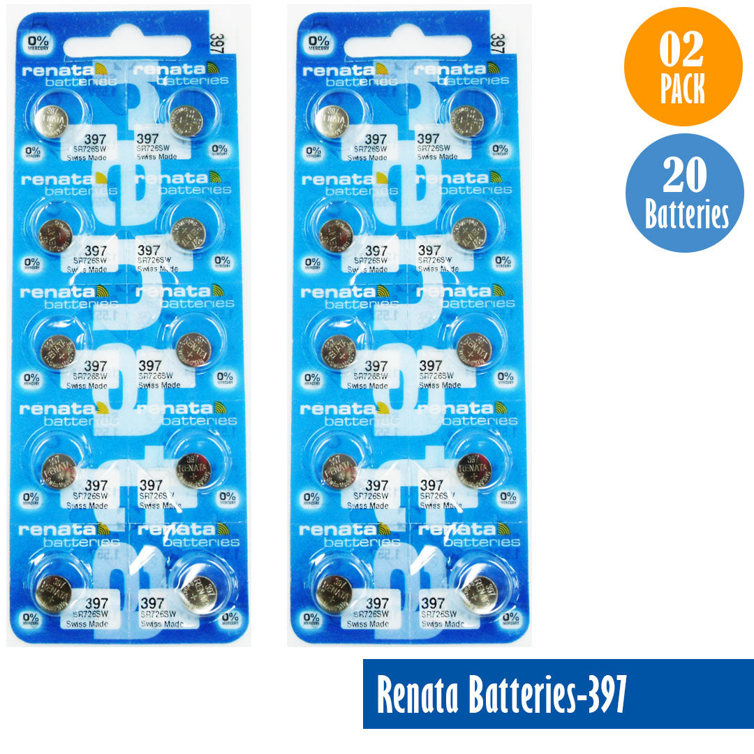 Renata-Batteries-397-1-pack-10-batteries, Replaces-SR926SW, Watch-Batteries, Swiss Made - Universal Jewelers & Watch Tools Inc. 