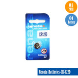 Renata-Batteries-CR-1220-1-pack-1-battery, Lithium-3V, Watch-Batteries, Swiss Made - Universal Jewelers & Watch Tools Inc. 