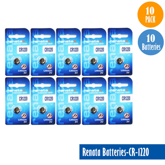 Renata-Batteries-CR-1220-1-pack-1-battery, Lithium-3V, Watch-Batteries, Swiss Made - Universal Jewelers & Watch Tools Inc. 