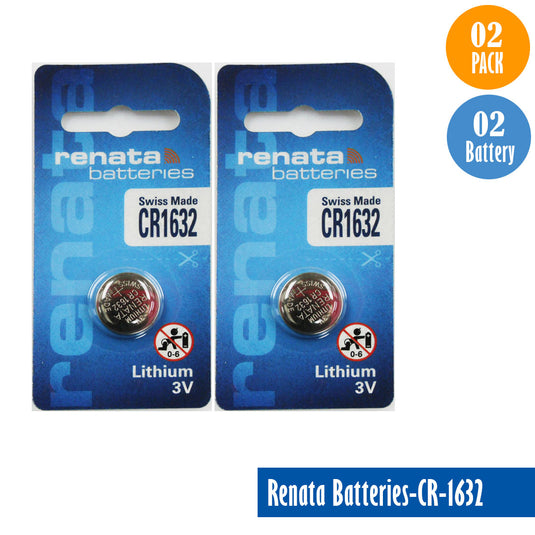 Renata-Batteries-CR-1632-1-pack-1-battery, Lithium-3V, Watch-Batteries, Swiss Made - Universal Jewelers & Watch Tools Inc. 