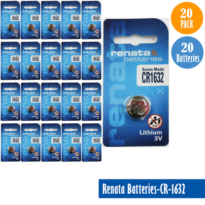 Renata-Batteries-CR-1632-1-pack-1-battery, Lithium-3V, Watch-Batteries, Swiss Made - Universal Jewelers & Watch Tools Inc. 