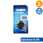 Renata-Batteries-CR-2430-1-pack-1-battery, Lithium-3V, Watch-Batteries, Swiss Made - Universal Jewelers & Watch Tools Inc. 