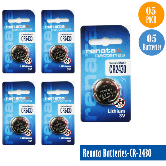 Renata-Batteries-CR-2430-1-pack-1-battery, Lithium-3V, Watch-Batteries, Swiss Made - Universal Jewelers & Watch Tools Inc. 