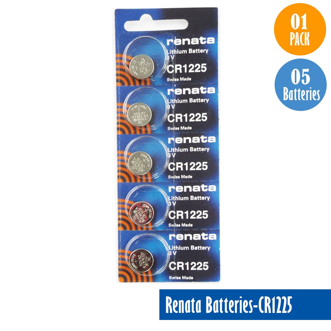 Renata-Batteries-CR1225-1-pack-5-batteries, Watch-Batteries, Swiss Made - Universal Jewelers & Watch Tools Inc. 