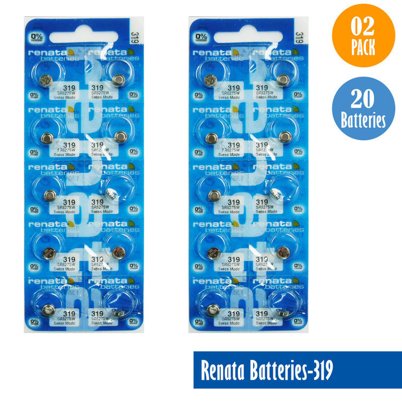 Load image into Gallery viewer, Renata-Batteries-319-1-pack-10-batteries, Replaces-SR527SW, Watch-Batteries, Swiss Made - Universal Jewelers &amp; Watch Tools Inc. 
