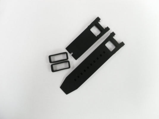 CURVED END SILICONE WATCH BAND BLACK COLOR STRAP 26 mm invicta