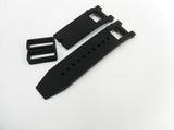 CURVED END SILICONE WATCH BAND BLACK COLOR STRAP 26 mm invicta
