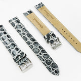 Crocodile Watch Grain Strap For Men 18 MM and 20 MM Band Grey Color, XXL Size, Watch Band Replacement