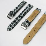 Crocodile Watch Grain Strap For Men 22 MM and 24 MM Band, Grey Color, XXL Size, Watch Band Replacement