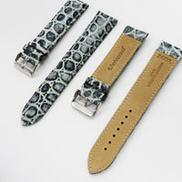 Crocodile Watch Grain Strap For Men 22 MM and 24 MM Band, Grey Color, XXL Size, Watch Band Replacement