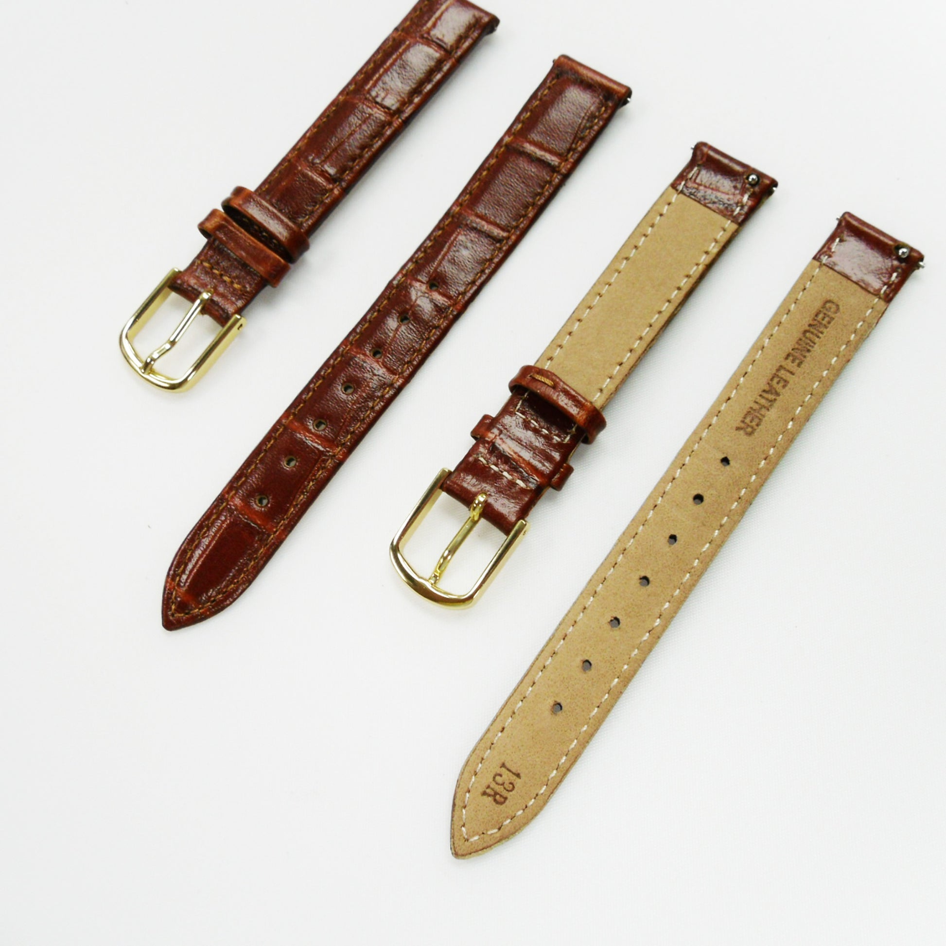 Crocodile Watch Grain Strap For Men and Women 12 MM Band Purple and Red Color, Regular Size, Watch Band Replacement - Universal Jewelers & Watch Tools Inc.