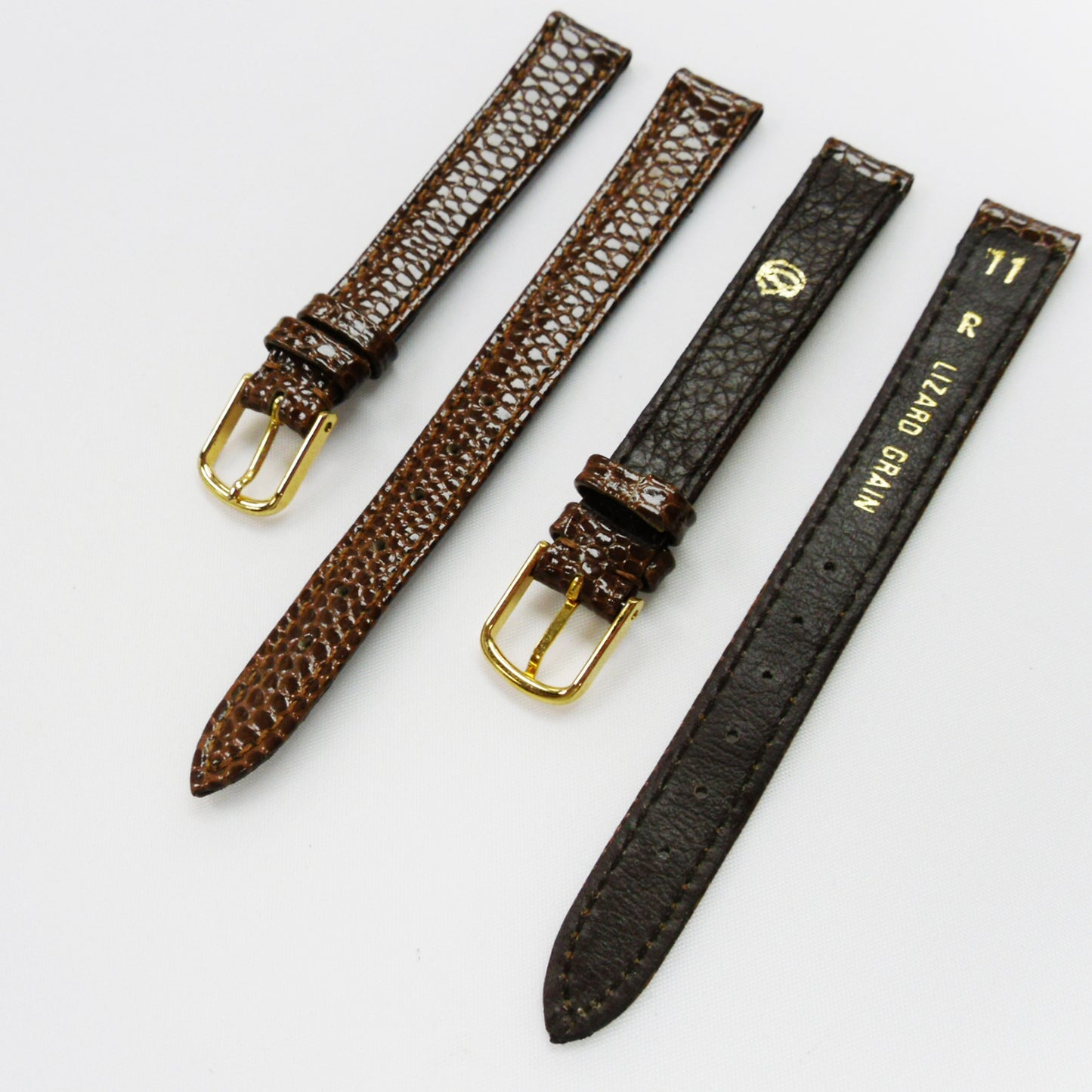 Crocodile Watch Grain Strap For Men and Women 11 MM and 16 MM Band Dark Brown Color, Regular Size, Watch Band Replacement