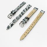 Crocodile Watch Grain Strap For Men and Women 12 MM and 14 MM Band Blue and Grey Color, Regular Size, Watch Band Replacement