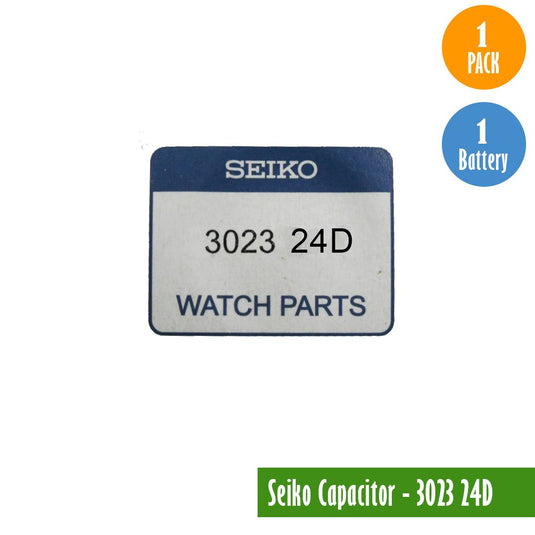 Seiko Capacitor-3023, 24D-1 Pack 1 Capacitor, Available for bulk order - Universal Jewelers & Watch Tools Inc. 