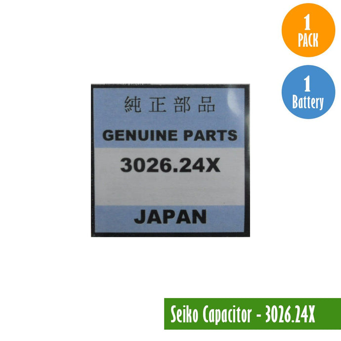 Seiko Capacitor-3026, 24X-1 Pack 1 Capacitor, Available for bulk order - Universal Jewelers & Watch Tools Inc. 