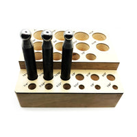 Set of 24 Doming Punch With Wooden Stand