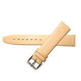 Genuine Leather Watch Band 8-24mm Flat Classic Plain Grain Black Brown Light Brown Tan Light Tan Light Green - Universal Jewelers & Watch Tools Inc. 