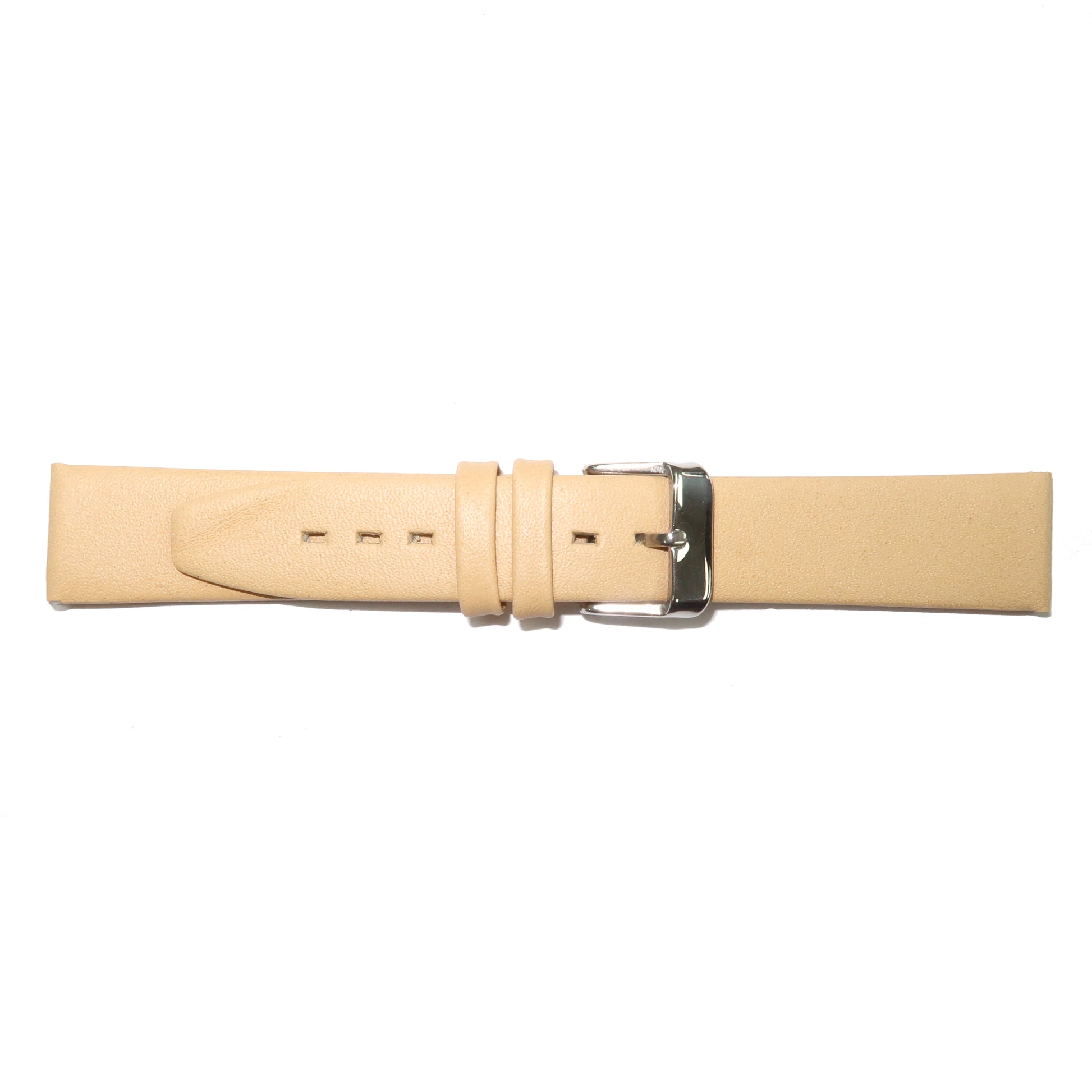Genuine Leather Watch Band 8-24mm Flat Classic Plain Grain Black Brown Light Brown Tan Light Tan Light Green - Universal Jewelers & Watch Tools Inc. 