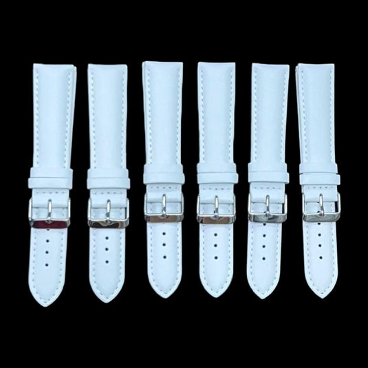 Premium Quality Watch Bands Stitched Padded Plain Genuine Leather 8-28MM