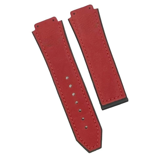 19X22MM MULTICOLORS PLAIN MATTE SUEDE LEATHER RUBBER WATCH BAND  FITS FOR HUBLOT