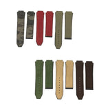 19X22MM MULTICOLORS PLAIN MATTE SUEDE LEATHER RUBBER WATCH BAND  FITS FOR HUBLOT