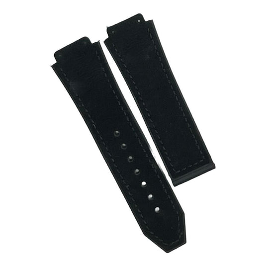 19X22MM MULTICOLORS PLAIN MATTE SUEDE LEATHER RUBBER WATCH BAND  FITS FOR HUBLOT