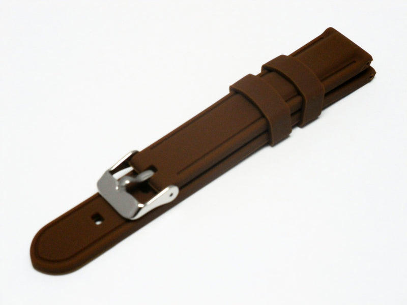 Load image into Gallery viewer, BEST QUALITY,SILICONE WATCH BAND BROWN COLOR 18MM &amp; 20MM - Universal Jewelers &amp; Watch Tools Inc. 
