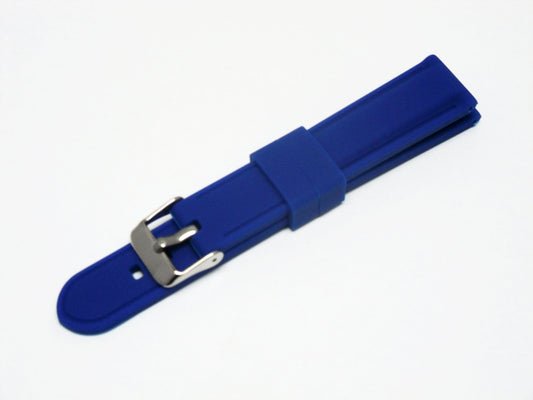 BEST QUALITY,SILICONE WATCH BAND BLUE COLOR 18MM & 20MM - Universal Jewelers & Watch Tools Inc.