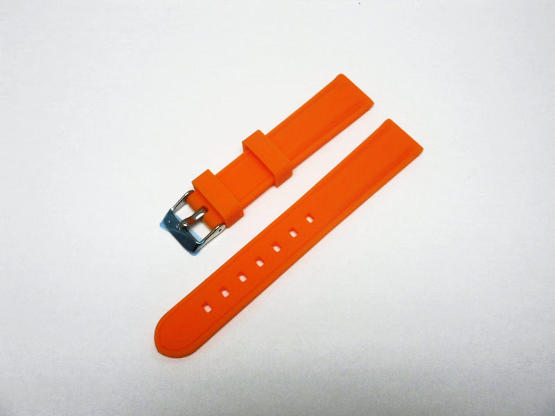 Load image into Gallery viewer, BEST QUALITY,SILICONE WATCH BAND ORANGE COLOR 18MM, 20MM &amp; 26MM - Universal Jewelers &amp; Watch Tools Inc. 
