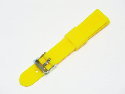 BEST QUALITY,SILICONE WATCH BAND YELLOW COLOR 18MM, 20MM & 26MM - Universal Jewelers & Watch Tools Inc.