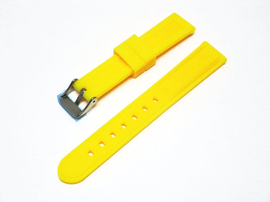 BEST QUALITY,SILICONE WATCH BAND YELLOW COLOR 18MM, 20MM & 26MM - Universal Jewelers & Watch Tools Inc.