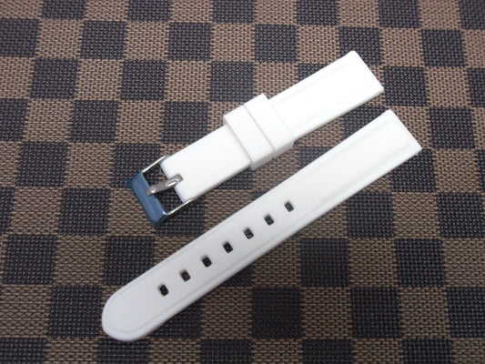 BEST QUALITY,SILICONE WATCH BAND WHITE COLOR 18MM, 20MM & 26MM - Universal Jewelers & Watch Tools Inc.