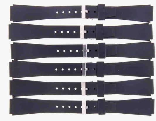 LOT OF 6PCS. PVC PLASTIC WATCH BANDS BLACK 18MM FIT CASIO WATCHES - Universal Jewelers & Watch Tools Inc.