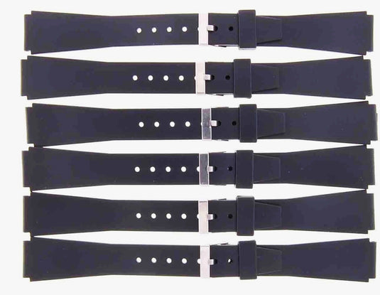 LOT OF 6PCS. PVC PLASTIC WATCH BANDS BLACK 18MM FIT CASIO WATCHES - Universal Jewelers & Watch Tools Inc. 