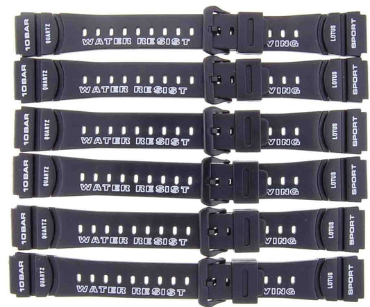 LOT OF 6PCS. PVC WATCH BANDS BLACK 20MM FIT DIVER SPORT WATCH - Universal Jewelers & Watch Tools Inc.