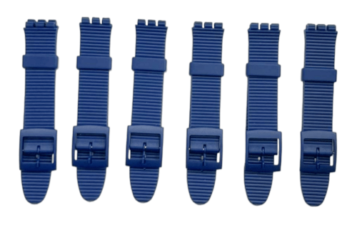 Swatch Replacement Plastic PVC Watch Band Horizontal Lines without Pins 17mm - Universal Jewelers & Watch Tools Inc.