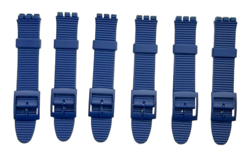 Load image into Gallery viewer, Swatch Replacement Plastic PVC Watch Band Horizontal Lines without Pins 17mm
