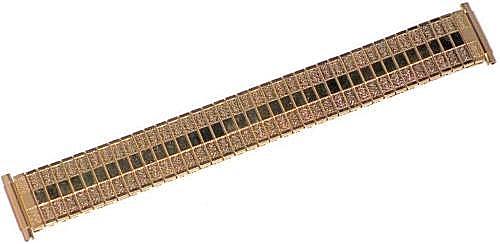 WATCH BAND STRETCH GOLD TONE STAINLESS STEEL 16MM TO 22MM - Universal Jewelers & Watch Tools Inc. 