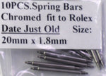 10 ROLEX Date just Old Spring Bars,Thick 1.8mm Stainless Steel 20mm Watch Parts - Universal Jewelers & Watch Tools Inc. 