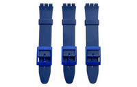 Swatch Replacement Plastic PVC Watch Band Flat without Pins 17mm & 12mm