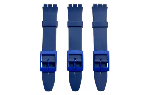 Swatch Replacement Plastic PVC Watch Band Flat without Pins 17mm & 12mm