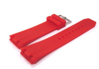 Special fitting 24mm Red Silicon Rubber Watch Band - Universal Jewelers & Watch Tools Inc. 
