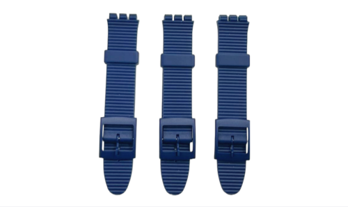 Load image into Gallery viewer, Swatch Replacement Plastic PVC Watch Band Horizontal Lines without Pins 17mm
