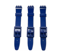 Swatch Replacement Plastic PVC Watch Band Flat Shinny without Pins 12mm