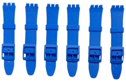Swatch Replacement Plastic PVC Watch Band Flat without Pins 17mm