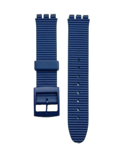 Load image into Gallery viewer, Swatch Replacement Plastic PVC Watch Band Horizontal Lines without Pins 17mm
